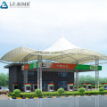 Hot sale steel space frame structures petrol station canopy gas station roof